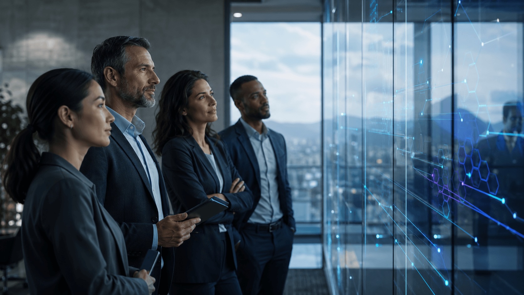 Un equipo directivo revisando la operación completa de su empresa en una sola vista clara
